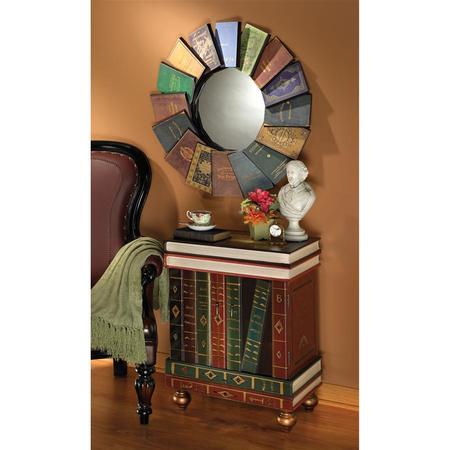 Design Toscano Lord Byron's Compendium of Books Metal Wall Mirror MH40069